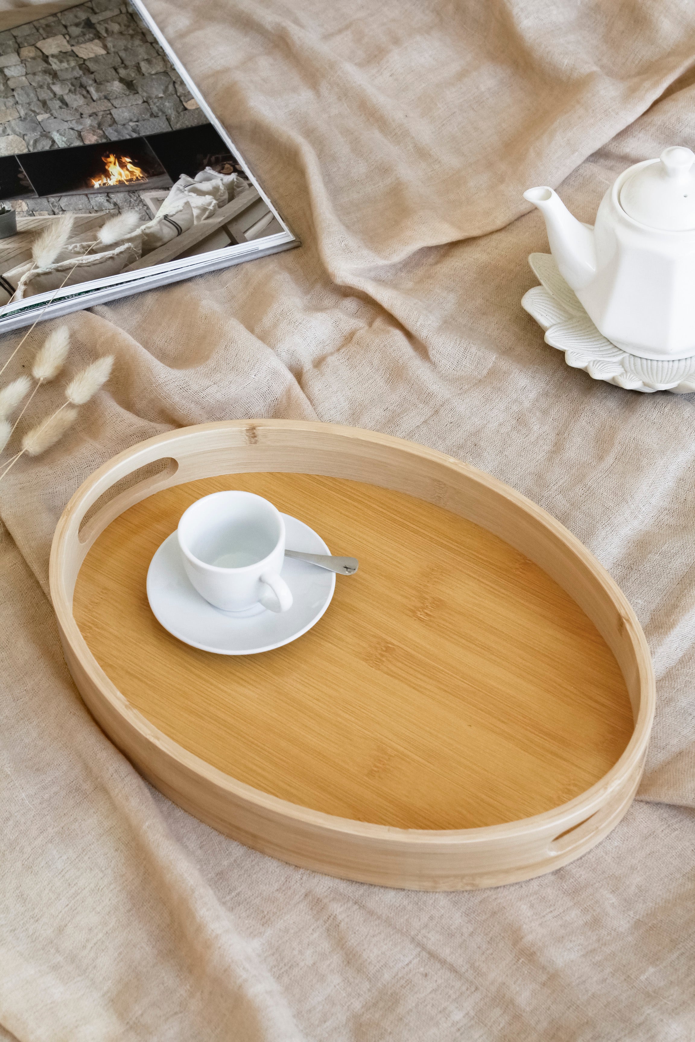 Bandeja Ovalada Bambú