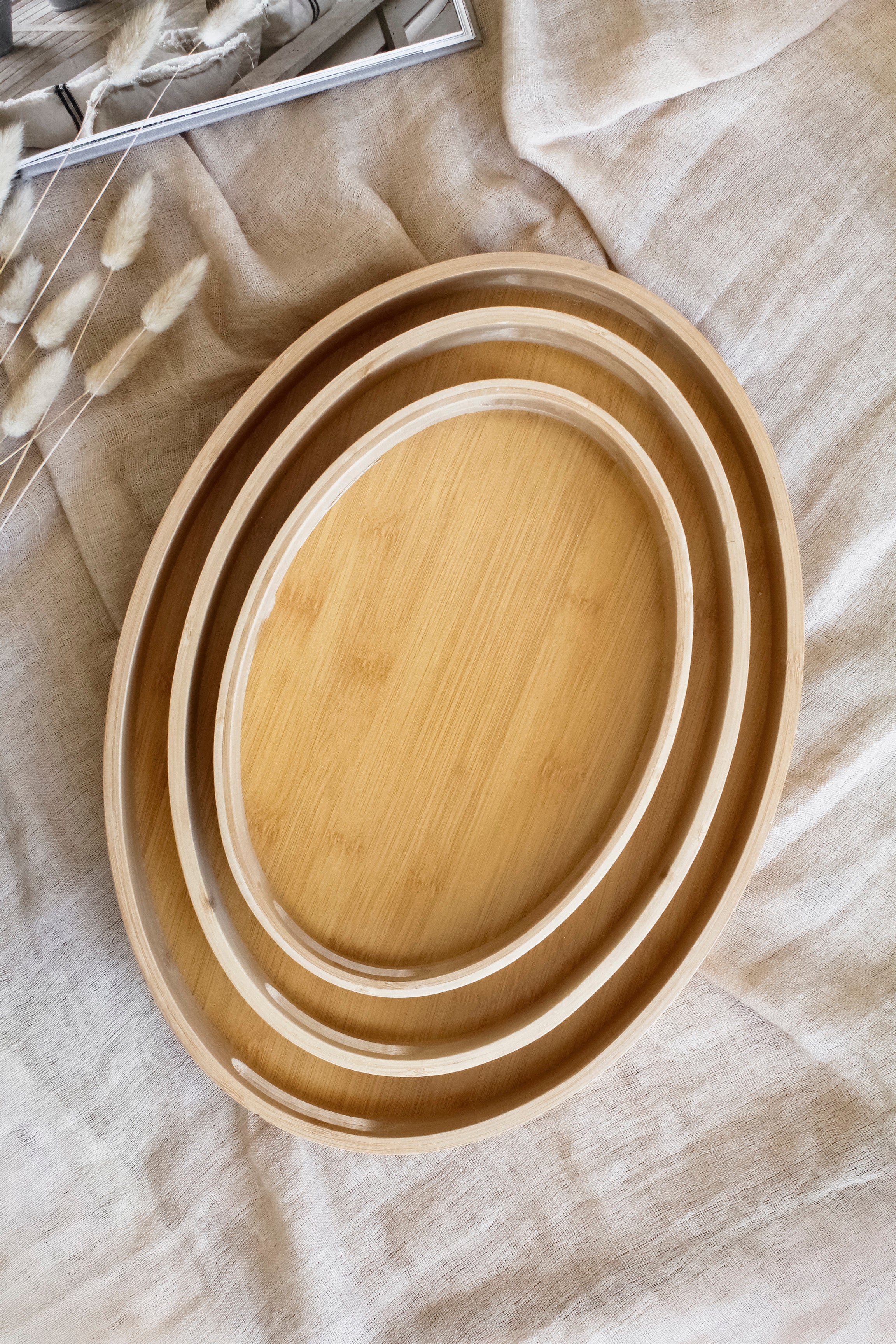 Bandeja Ovalada Bambú