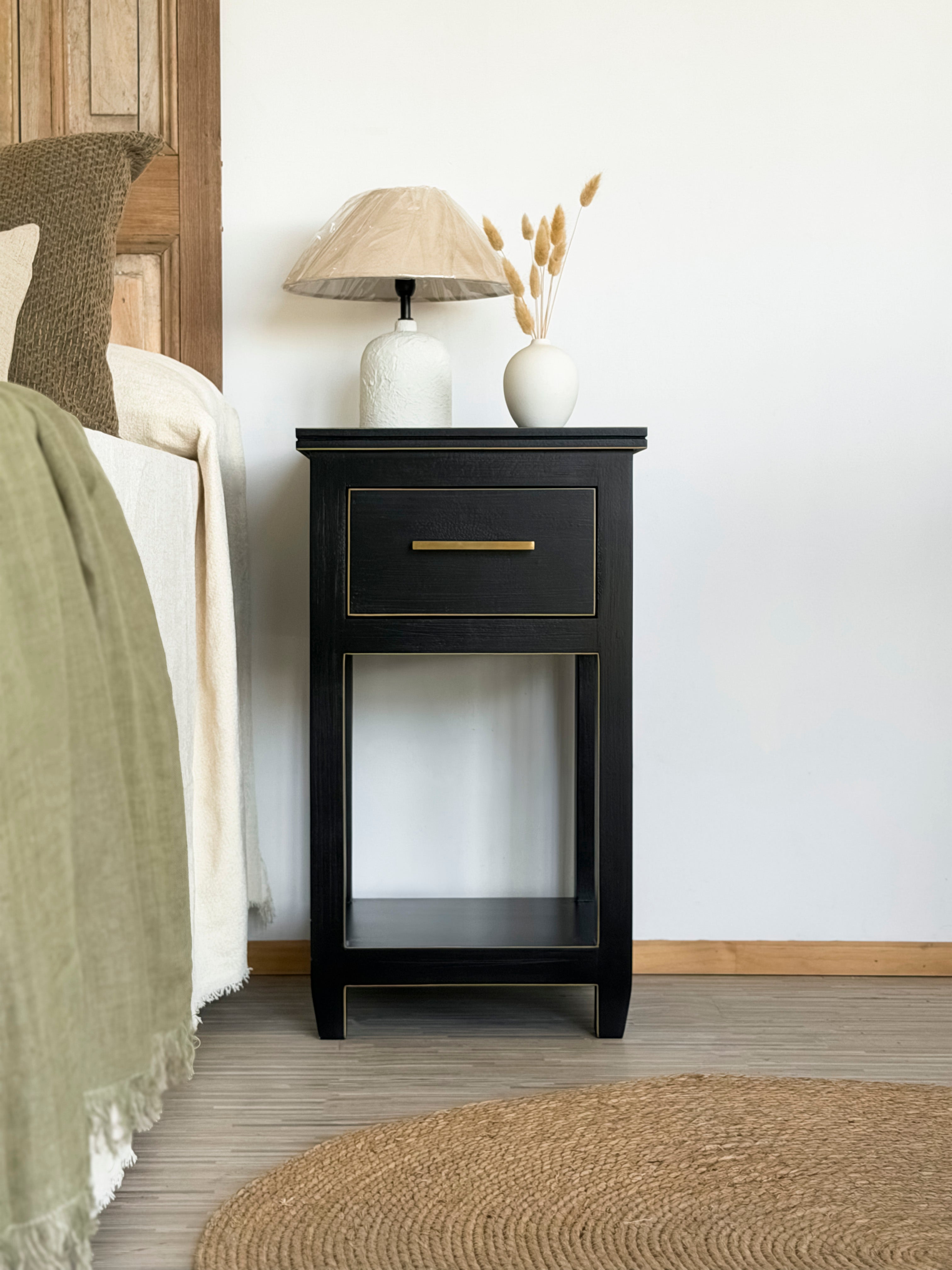 Velador Negro 1 Cajón