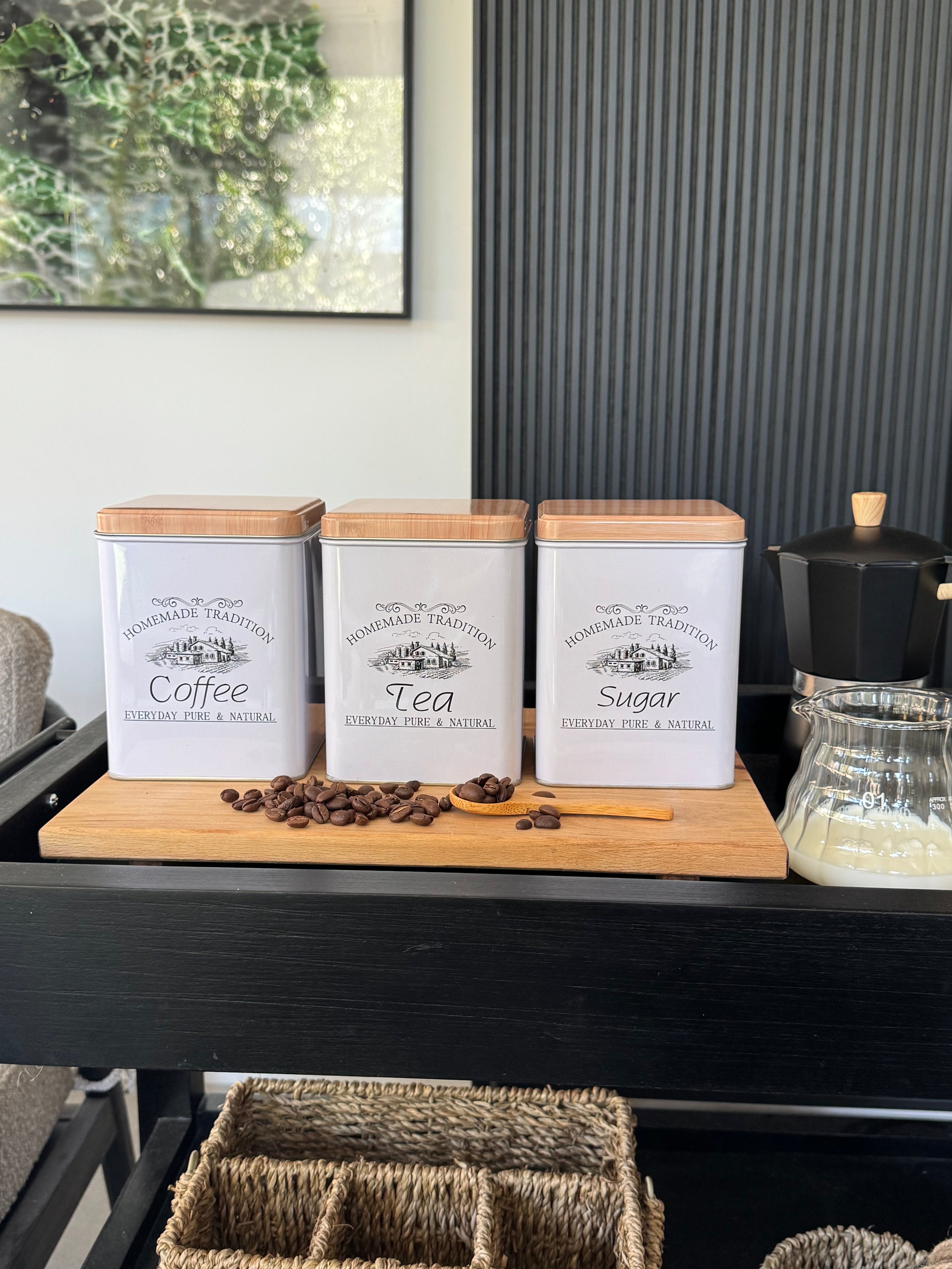 Set Té, Café, Azúcar Cuadrado