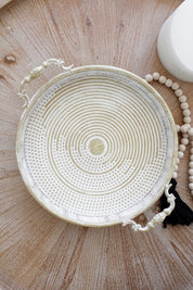 Bandeja Metal Red Blanca Puntos