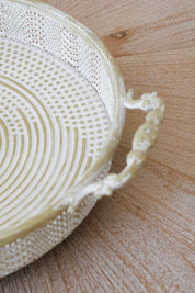 Bandeja Metal Red Blanca Puntos