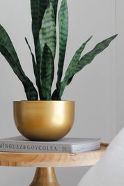 Macetero Bowl Dorado