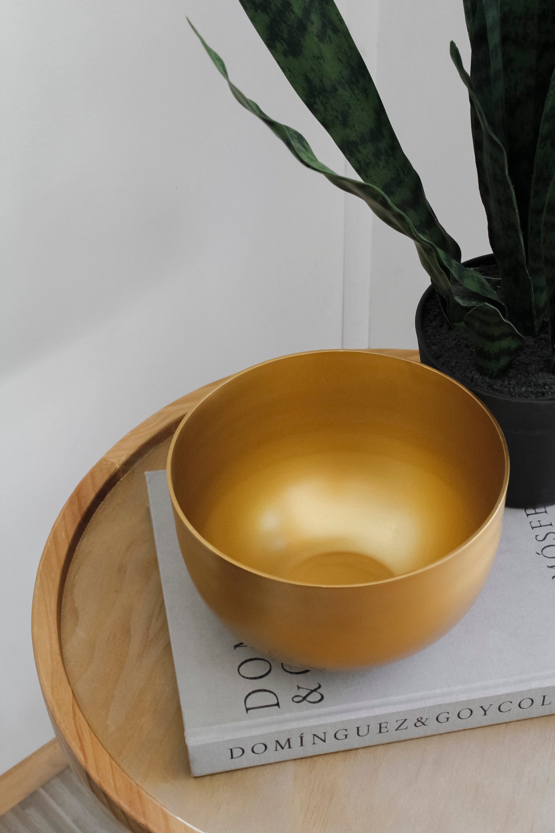 Macetero Bowl Dorado