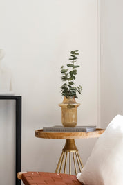 Florero Raya Borde Disco Ámbar