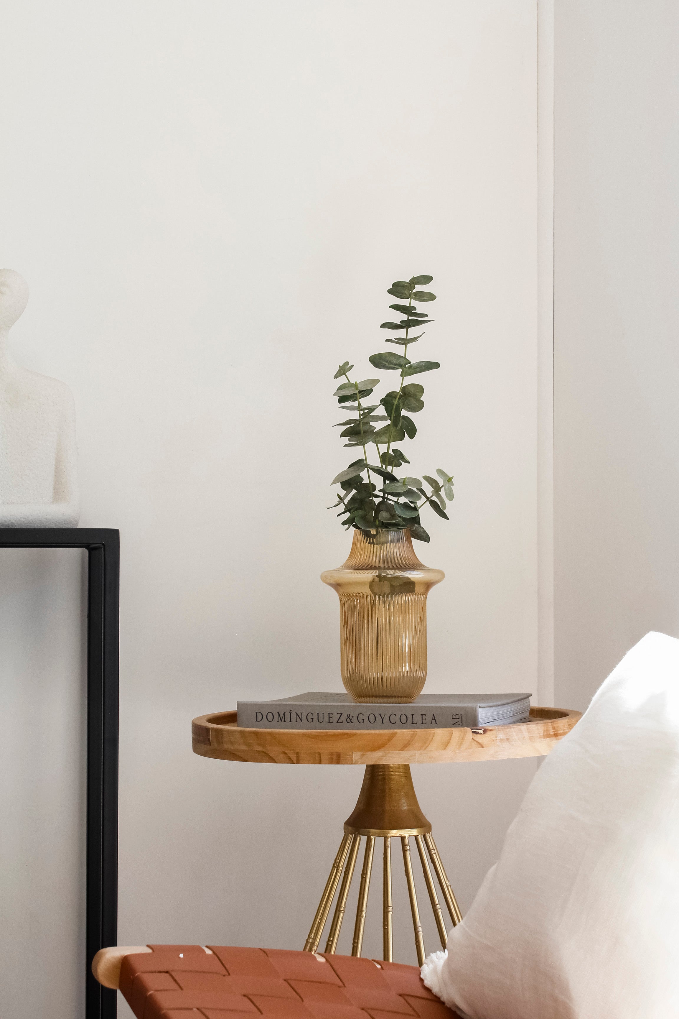 Florero Raya Borde Disco Ámbar