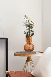 Florero Globo Rayas Naranja