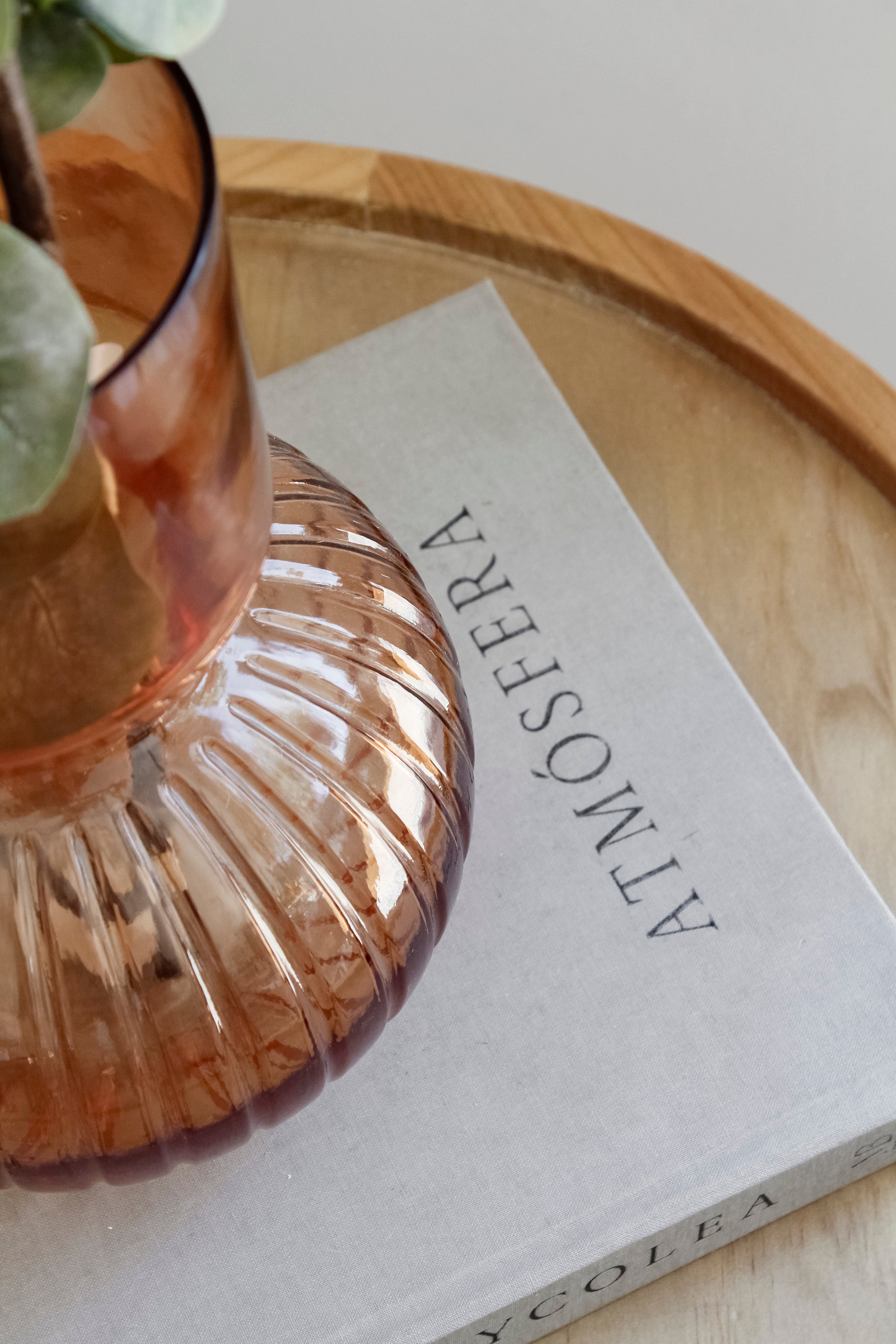 Florero Globo Rayas Naranja