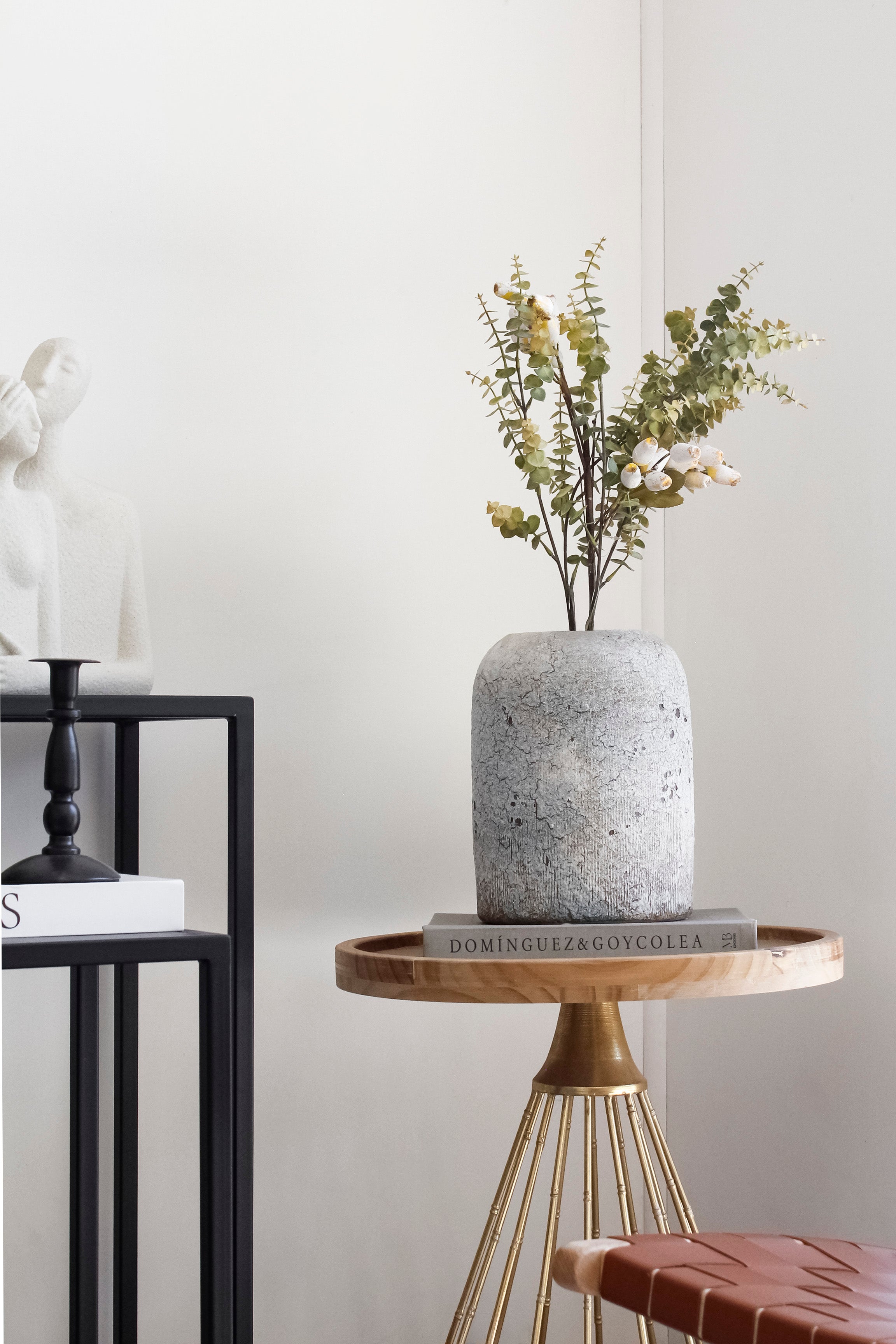 Jarrón Cerámica Turquesa Irregular