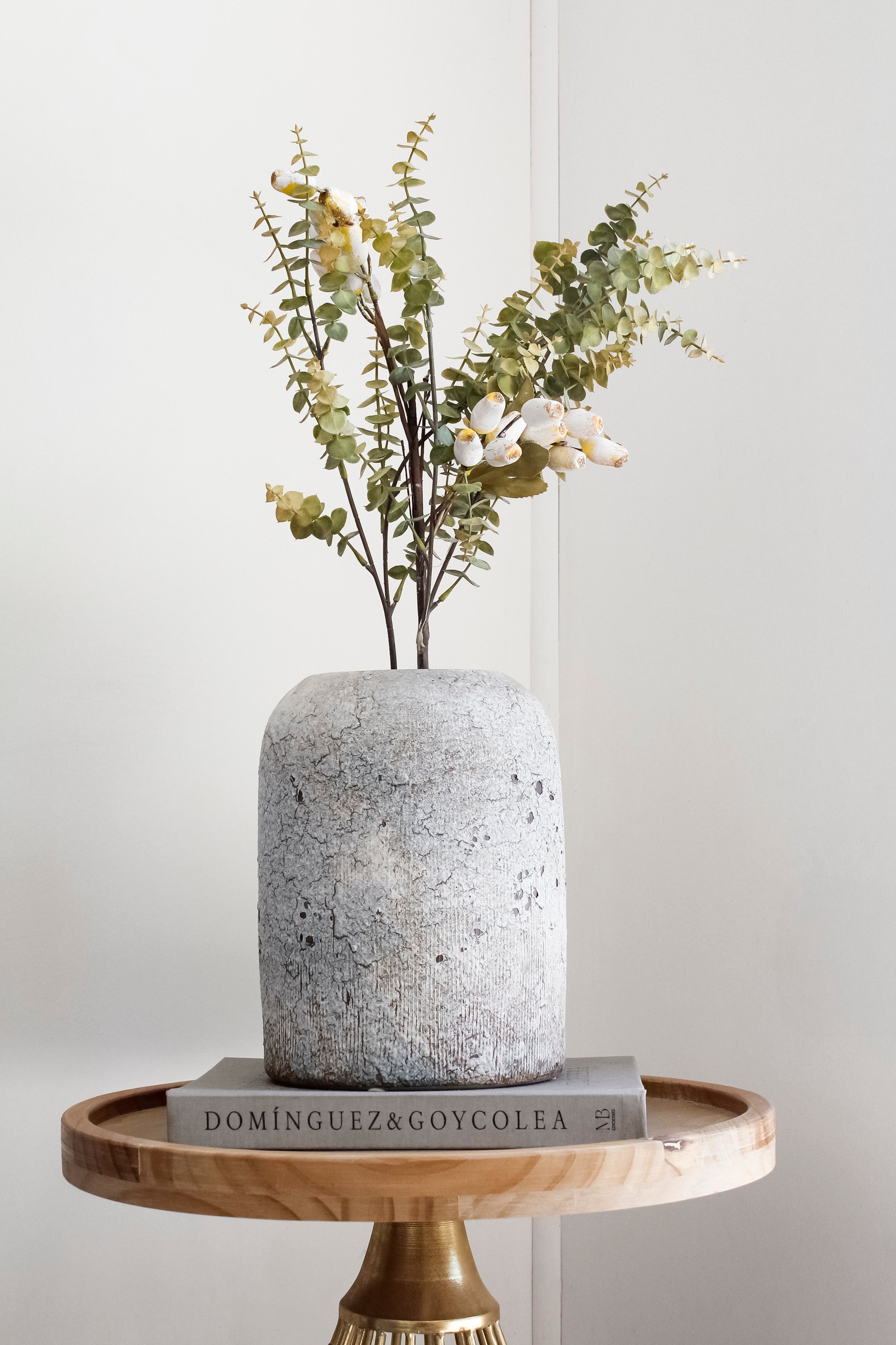 Jarrón Cerámica Turquesa Irregular