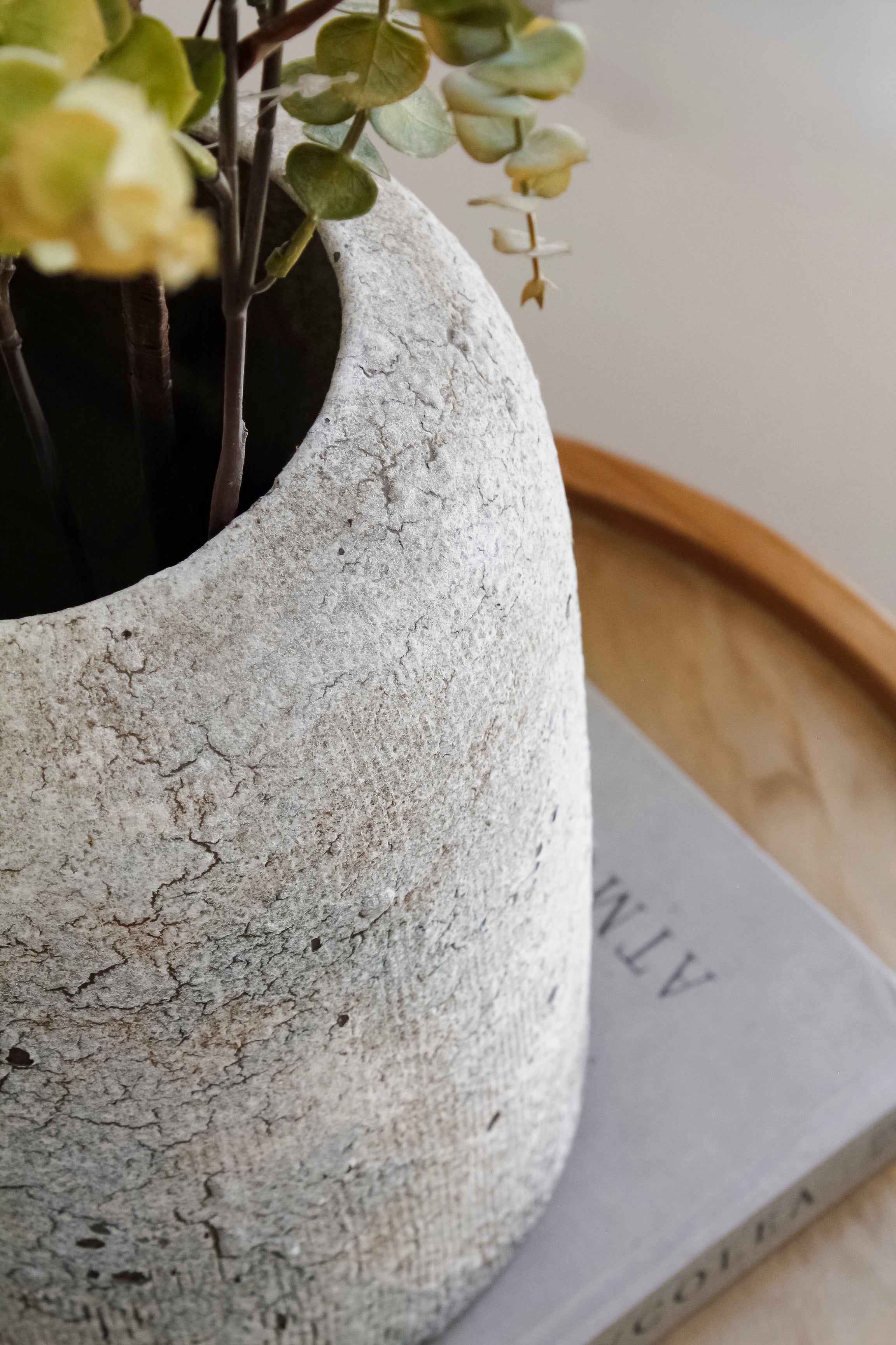 Jarrón Cerámica Turquesa Irregular