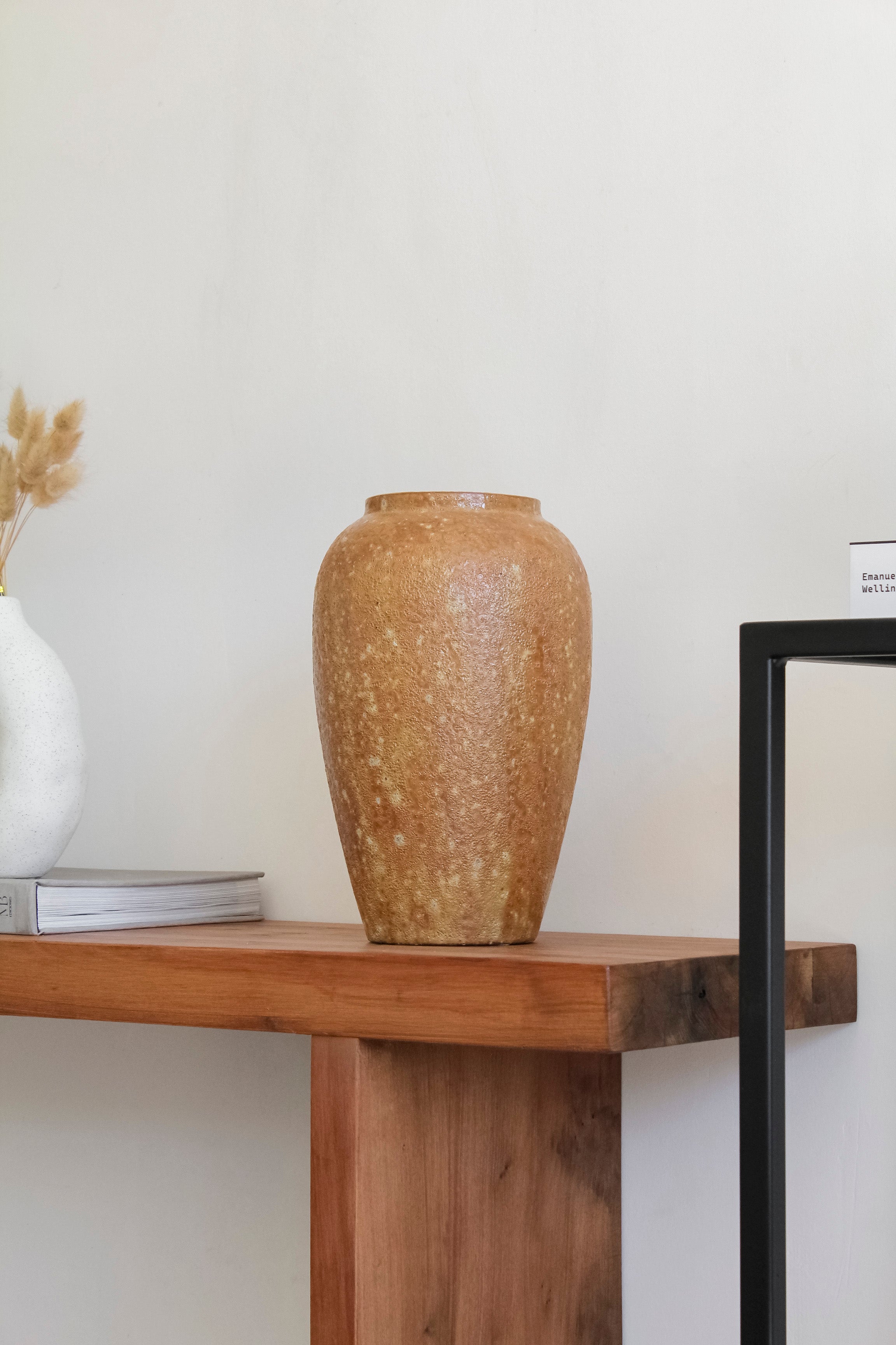 Jarrón Cerámica Café Irregular