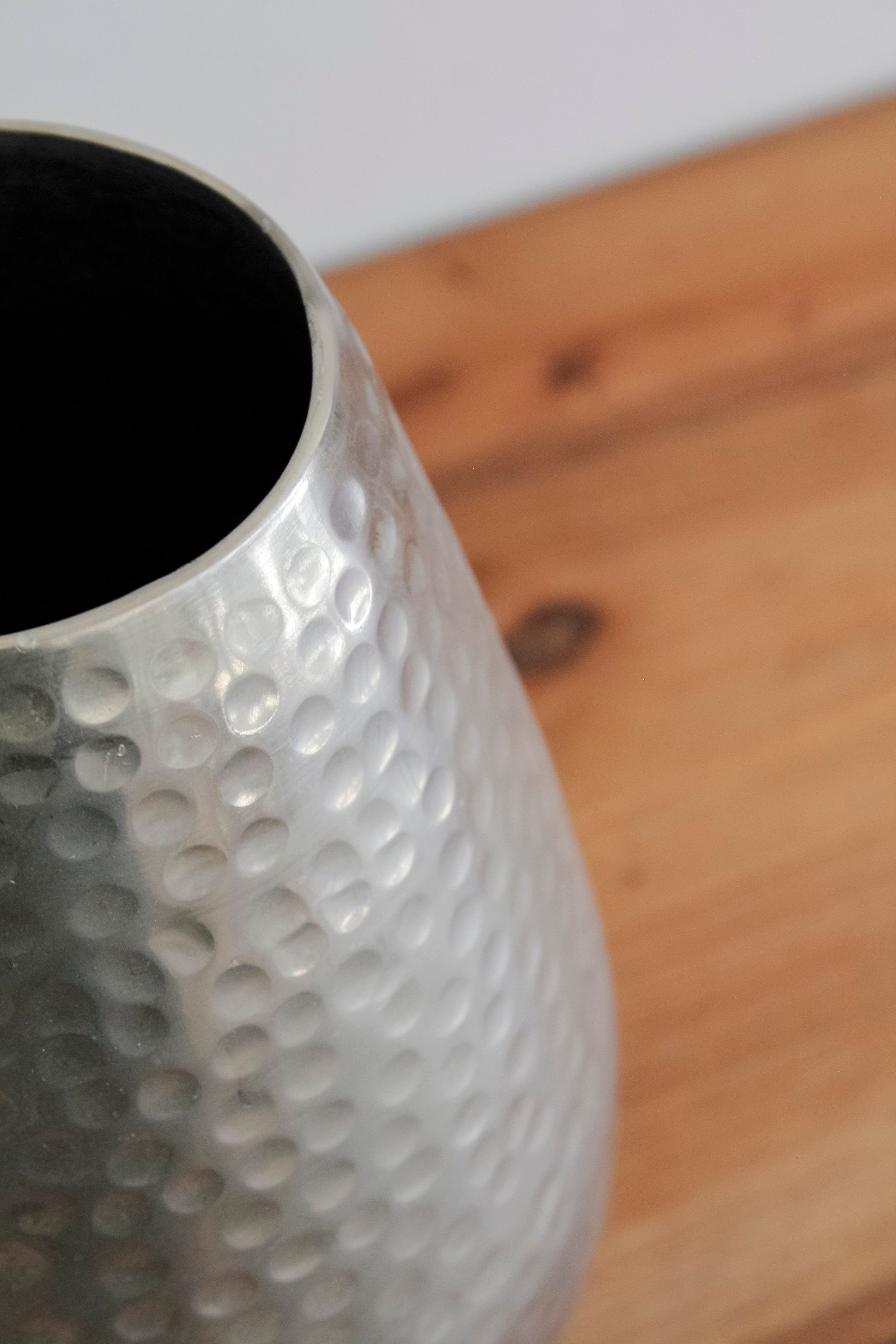 Florero Martillado Plata