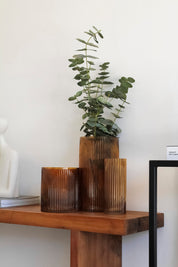 Florero Rayas Ámbar