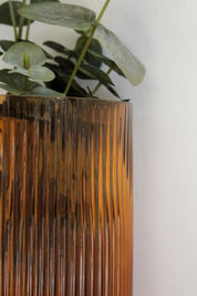 Florero Rayas Ámbar