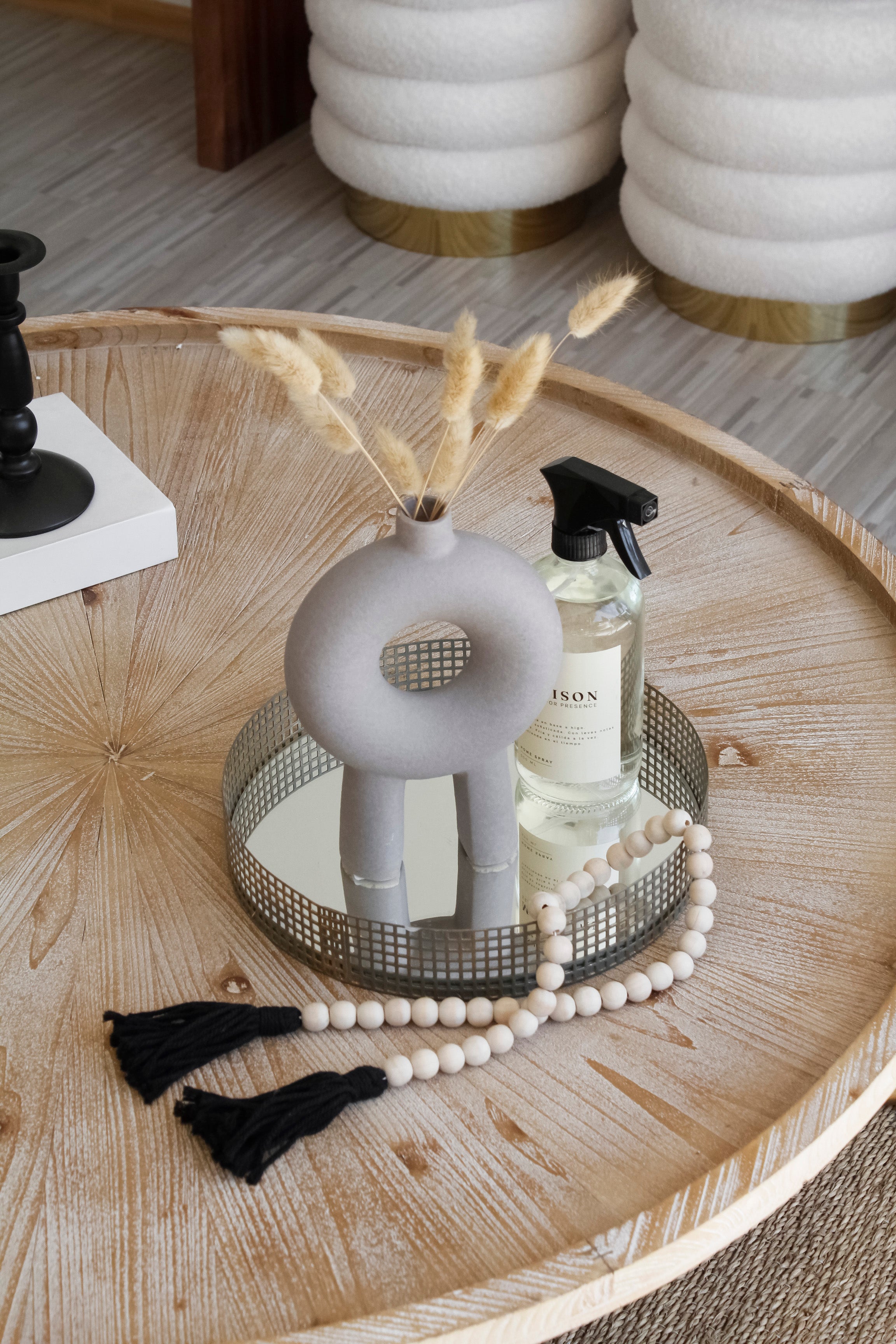 Florero Cerámica Aro 2 Patas