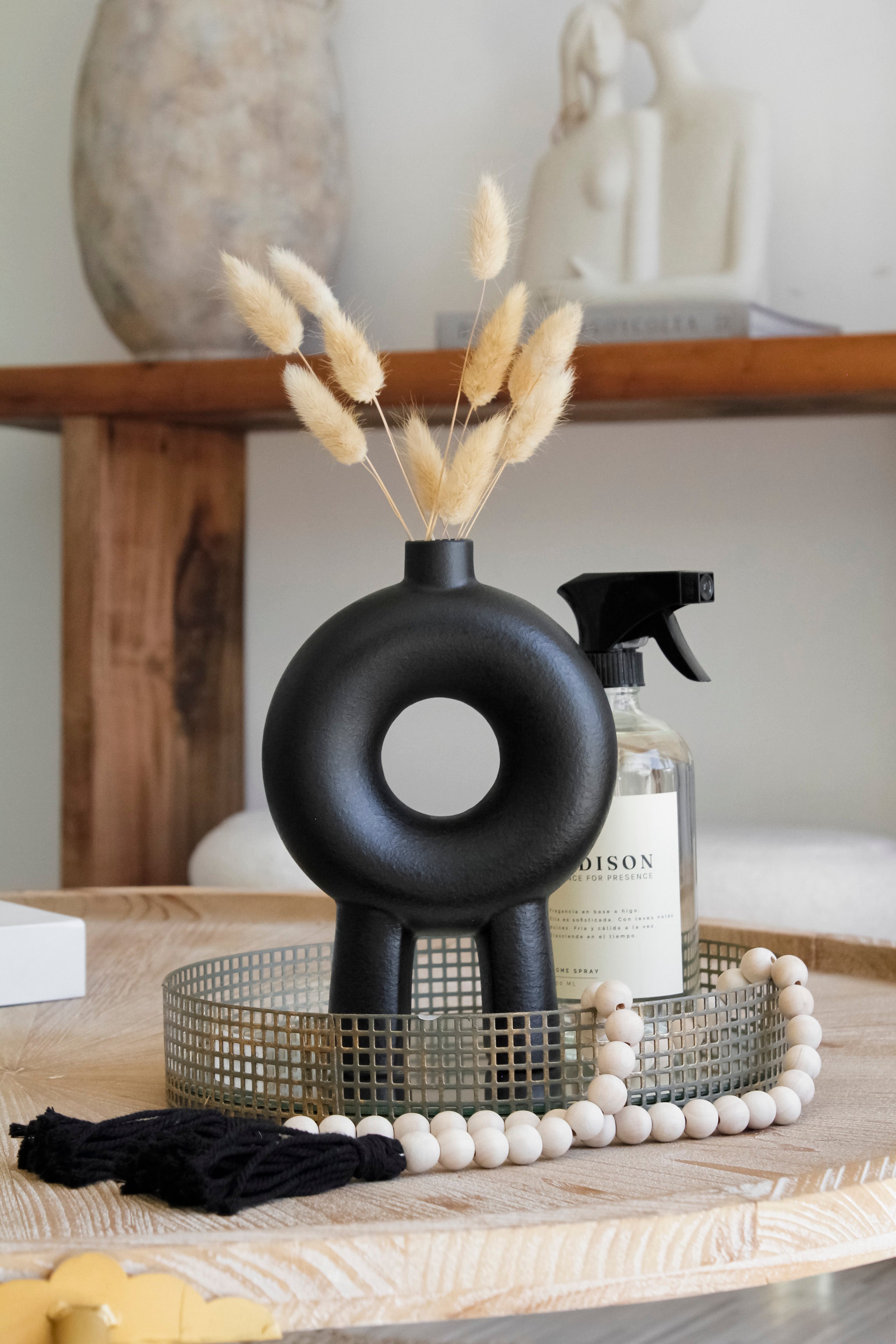 Florero Cerámica Aro 2 Patas