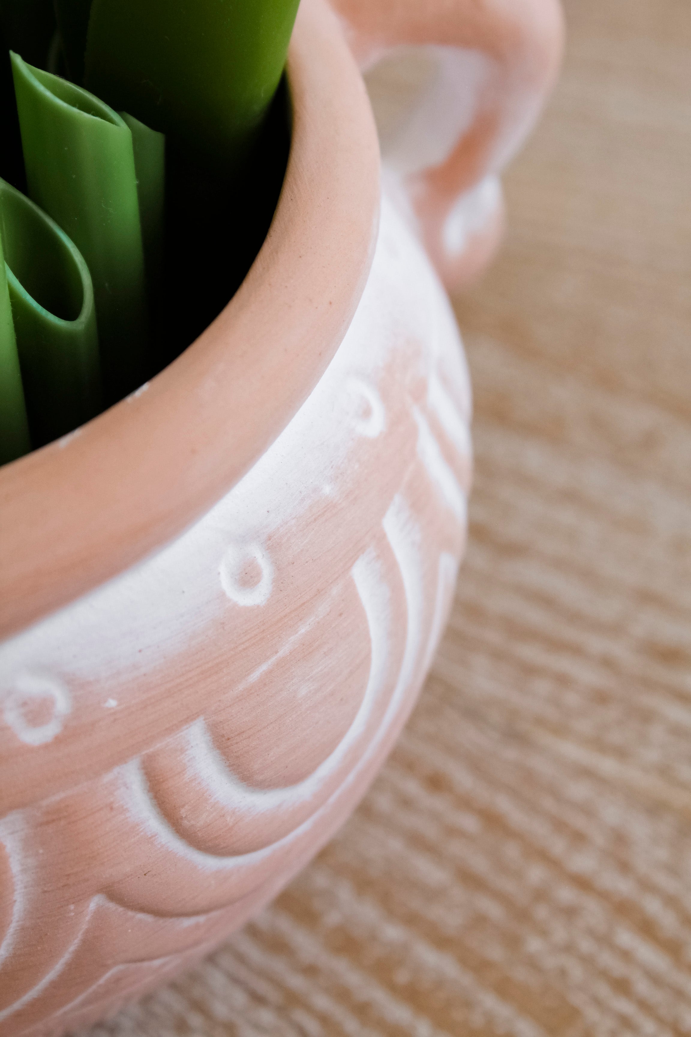 Florero Cerámica Salmón