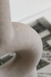 Florero Cerámica Aro Cuello Alto