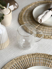 Taza Doble Vidrio Asa