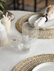 Taza Doble Vidrio Asa