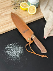Cuchillo Parrillero Funda Café