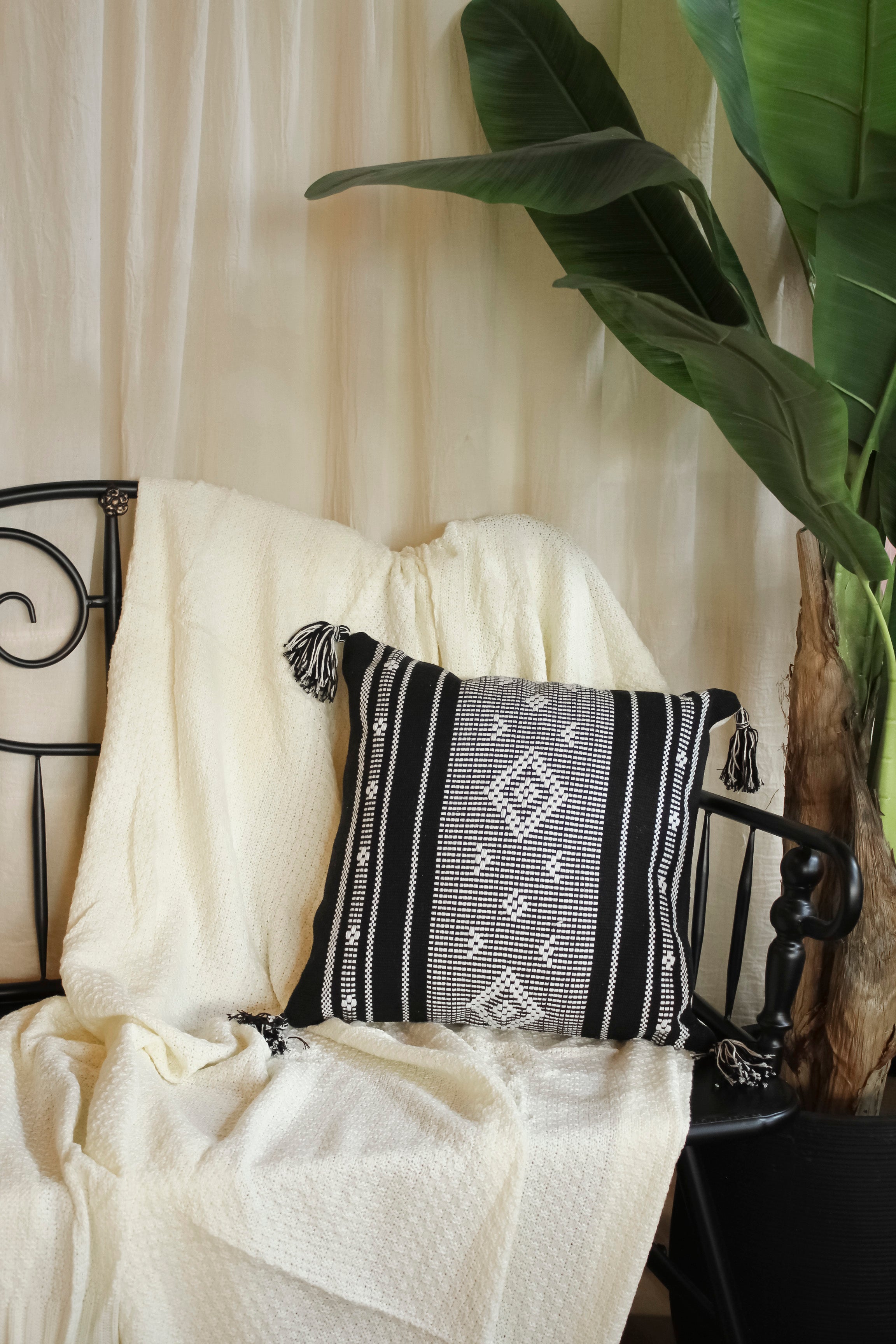 Funda Negra Rombos Blancos