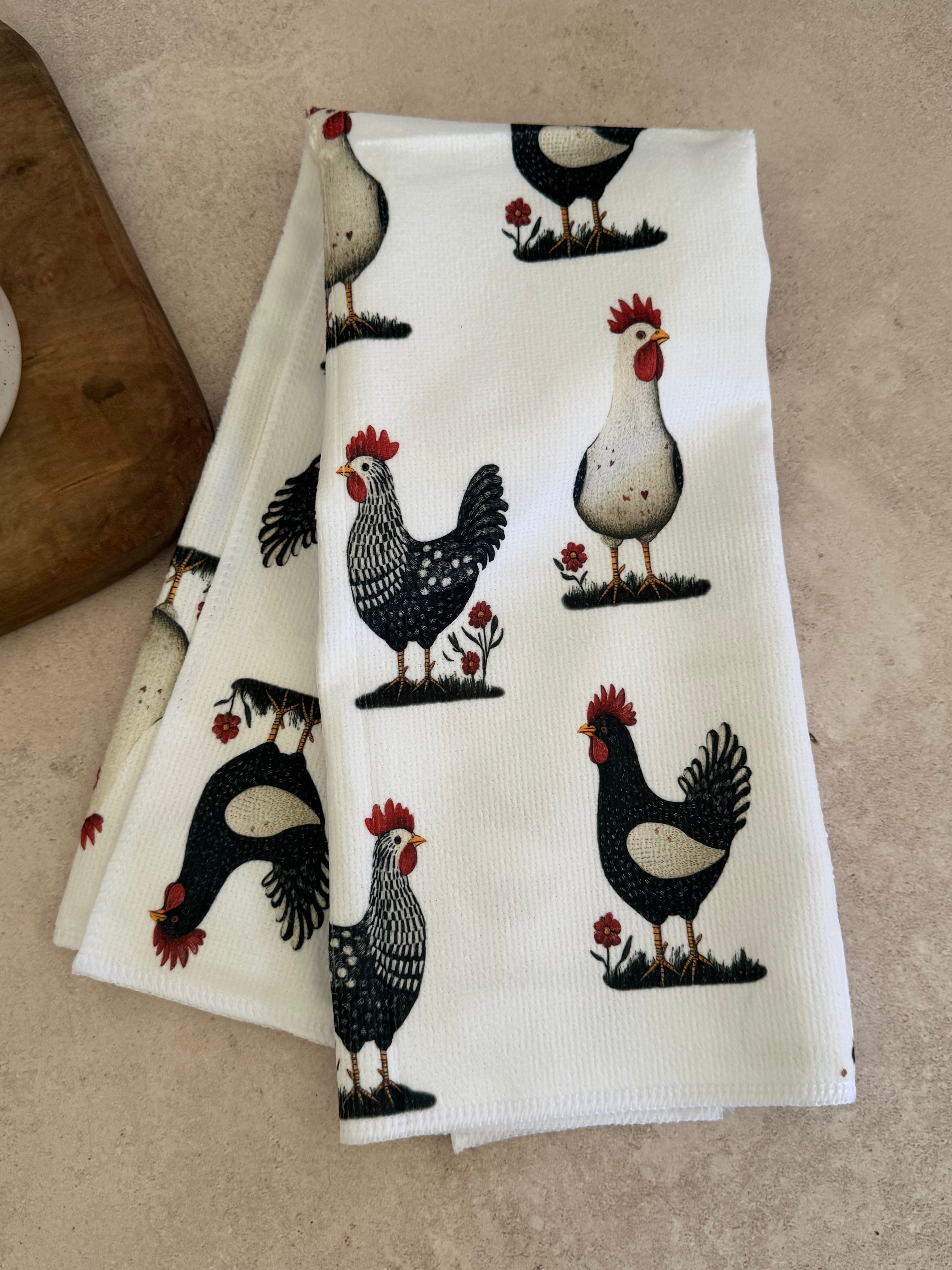 Set Paño Cocina 3 Gallos Cuadrille