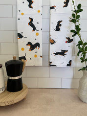 Set Paño Cocina Salchicha Negro