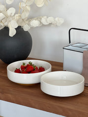 Fuente Cerámica Base Madera