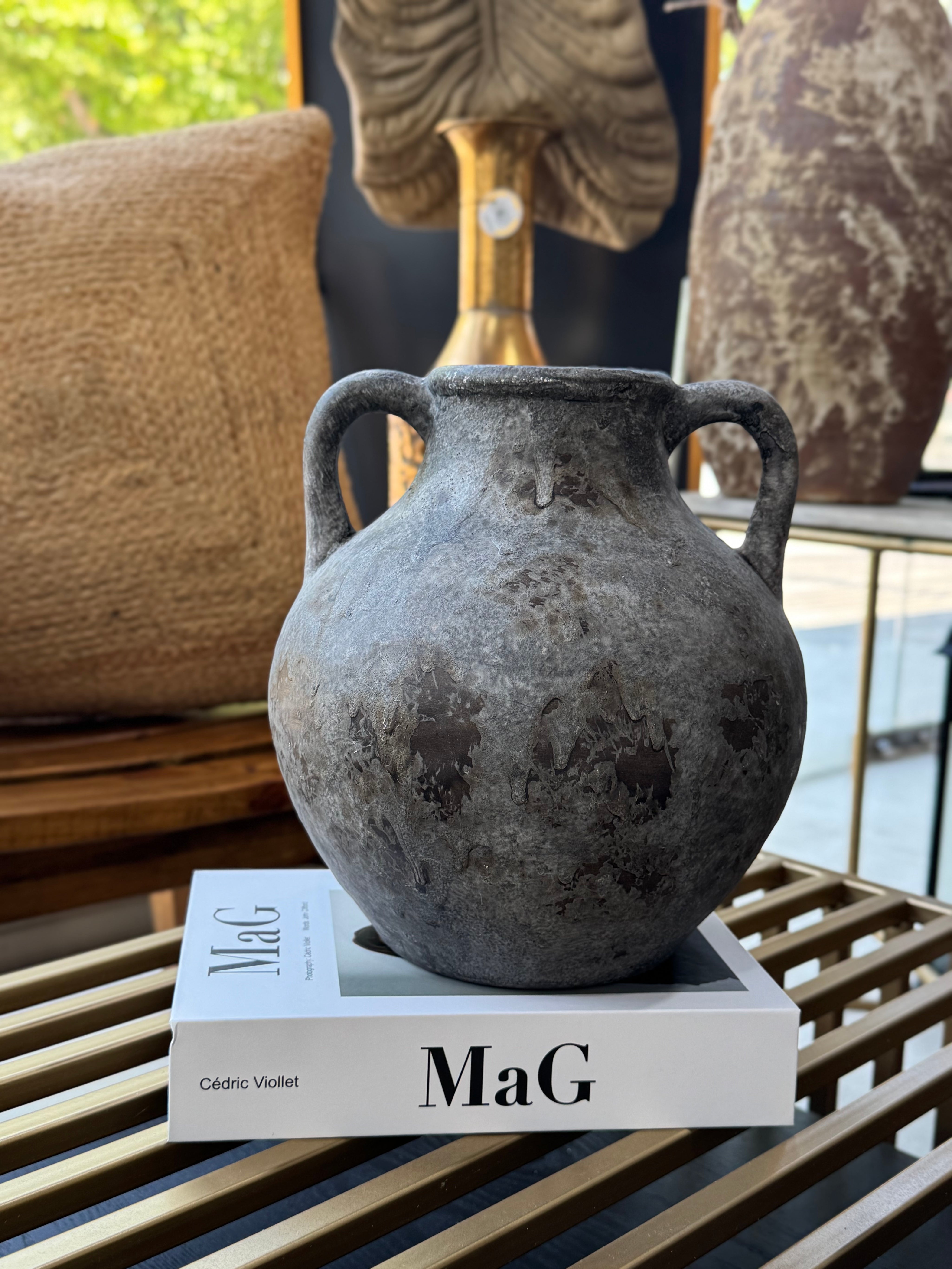 Jarron Indio Gris Jaspeado