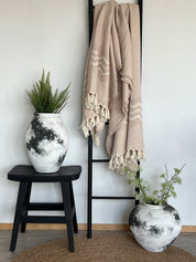 Manta Palo Rosa Rombos