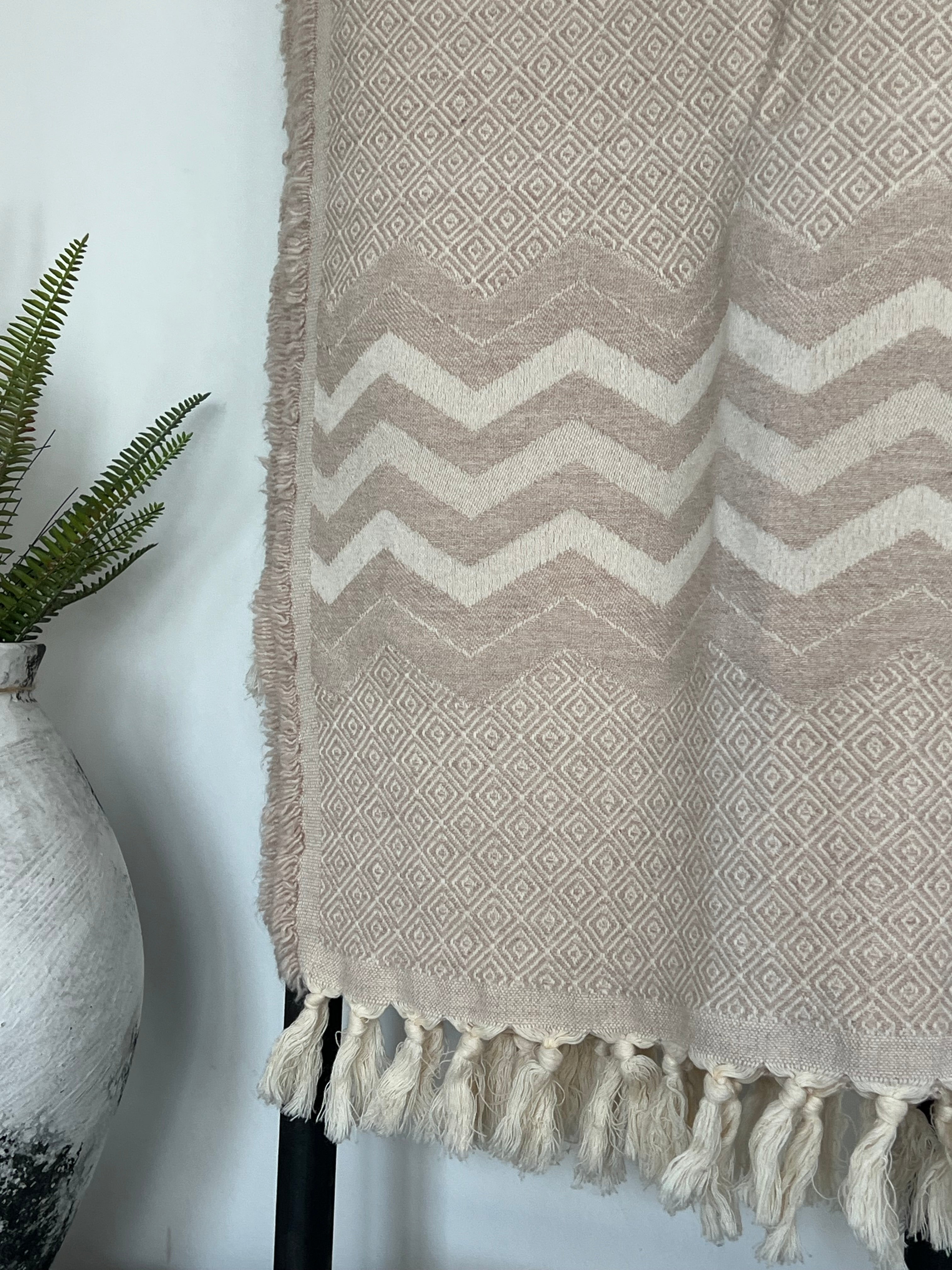 Manta Palo Rosa Rombos