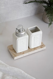 Set Baño Cerámica Blanca