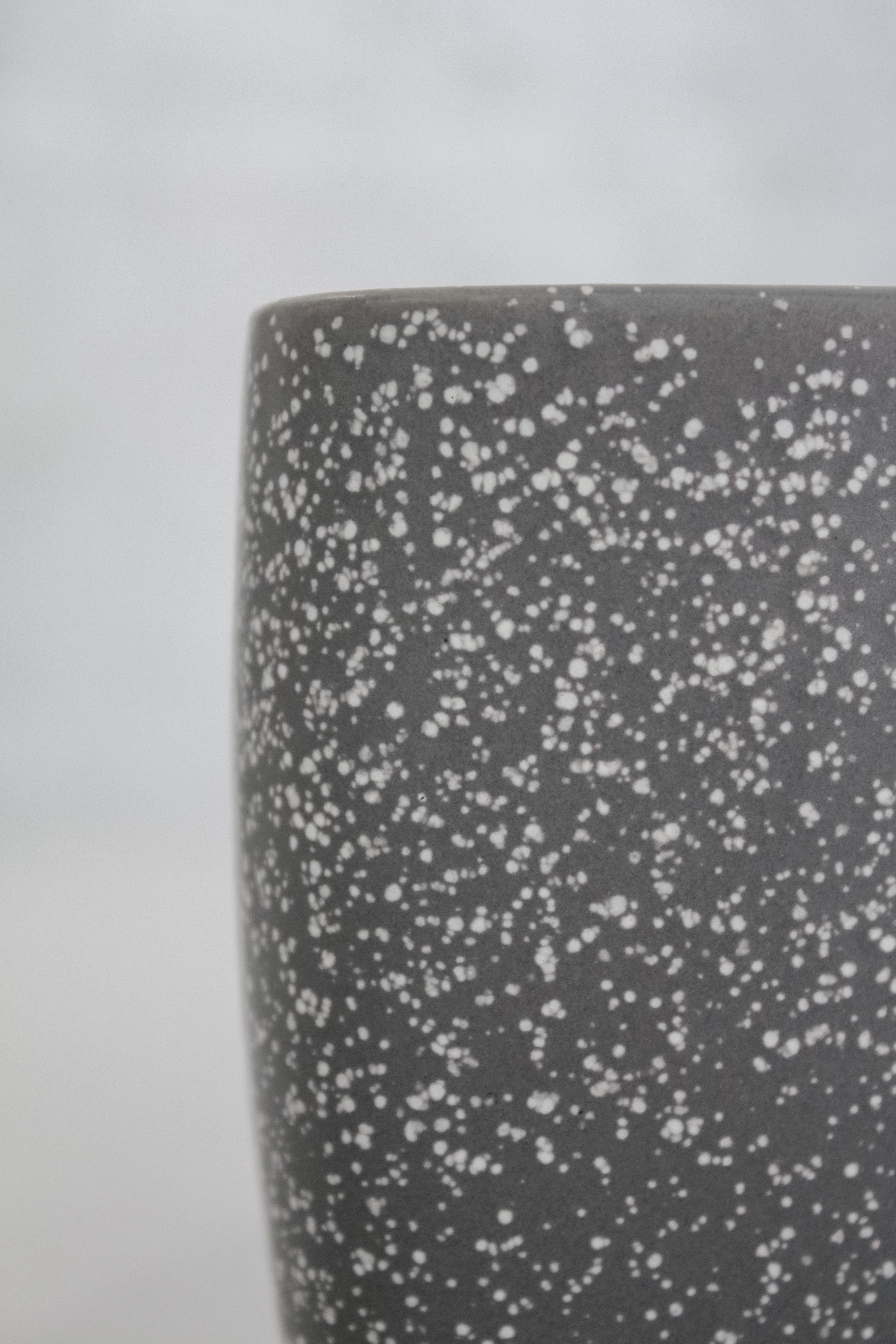 Vaso Cerámica Gris Jaspeada