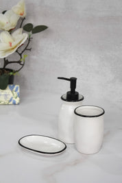 Vaso Cerámica Borde Negro