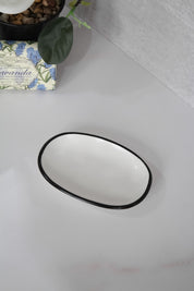 Jabonera Cerámica Borde Negro