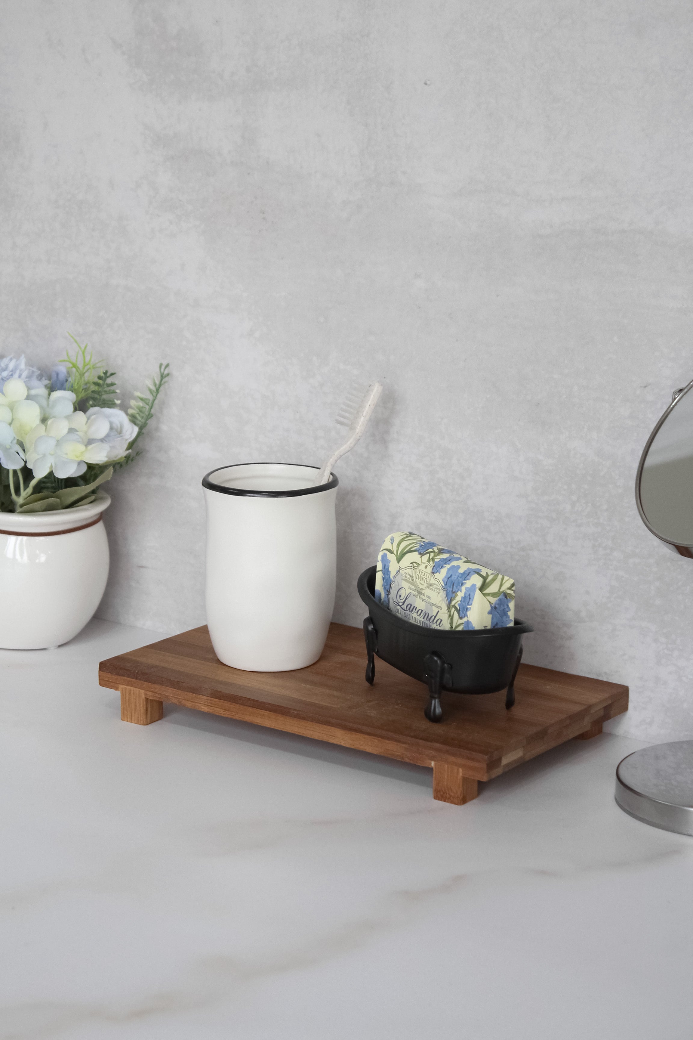 Vaso Cerámica Borde Negro