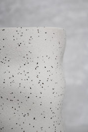 Vaso Cerámica Blanca Jaspeada