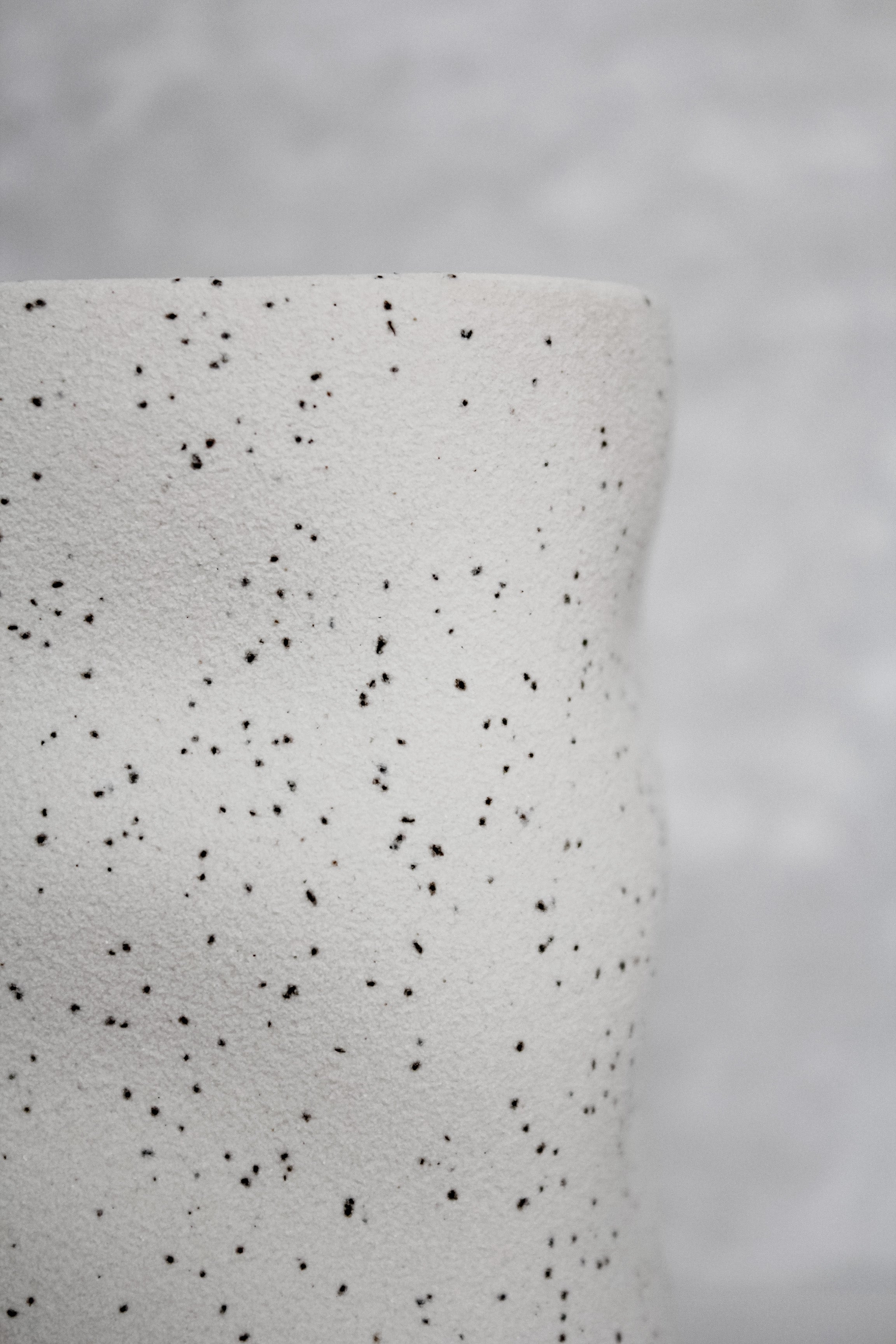 Vaso Cerámica Blanca Jaspeada