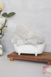 Jabonera Tina Cerámica Blanca