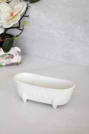 Jabonera Tina Cerámica Blanca