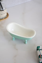 Jabonera Tina Cerámica Verde Agua