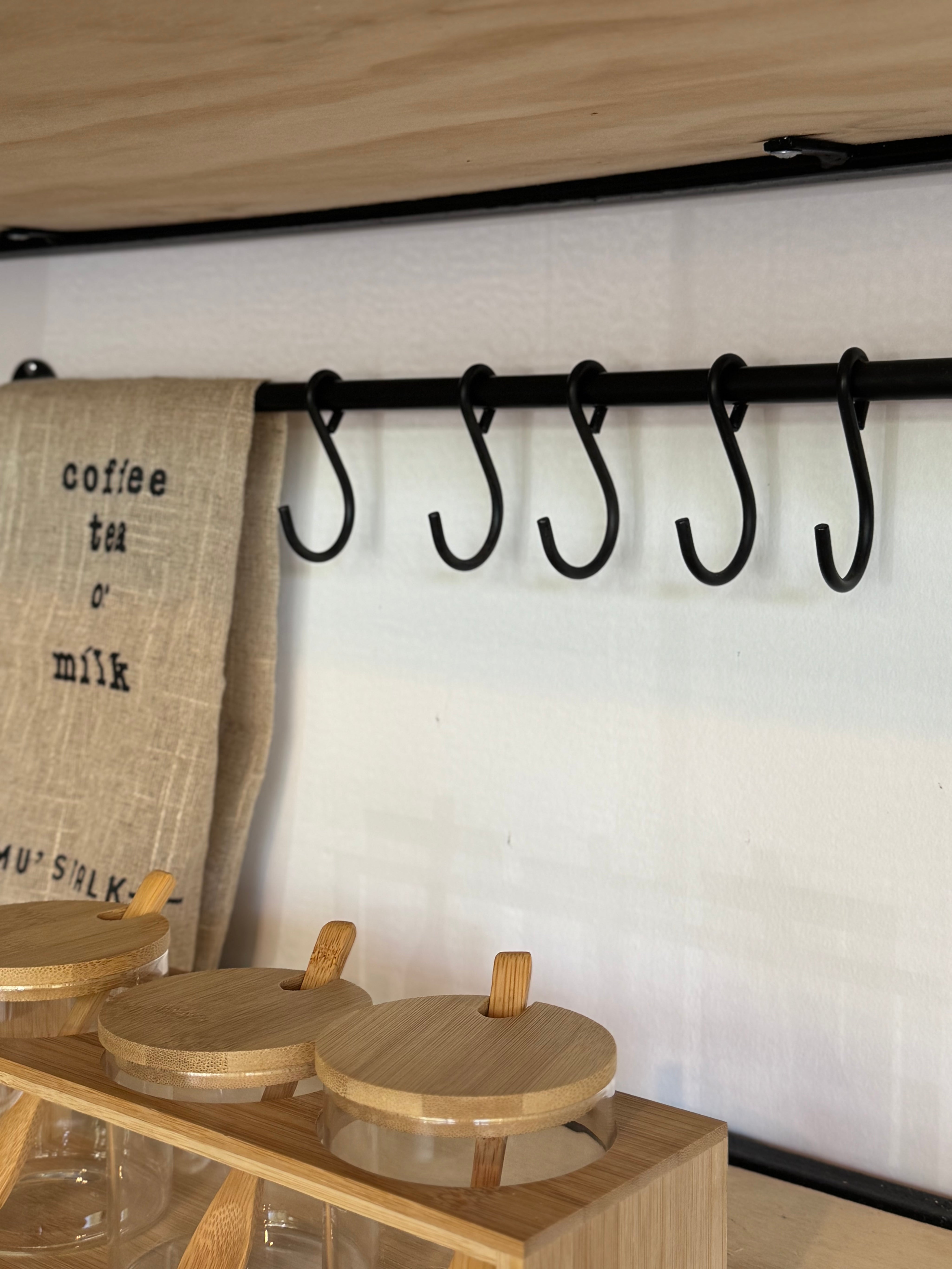 Percha Barra Ganchos Móviles