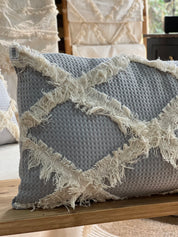 Cojín Nido de Abeja Gris