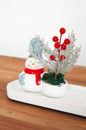 Adorno Muñeco de Nieve con Ramitas