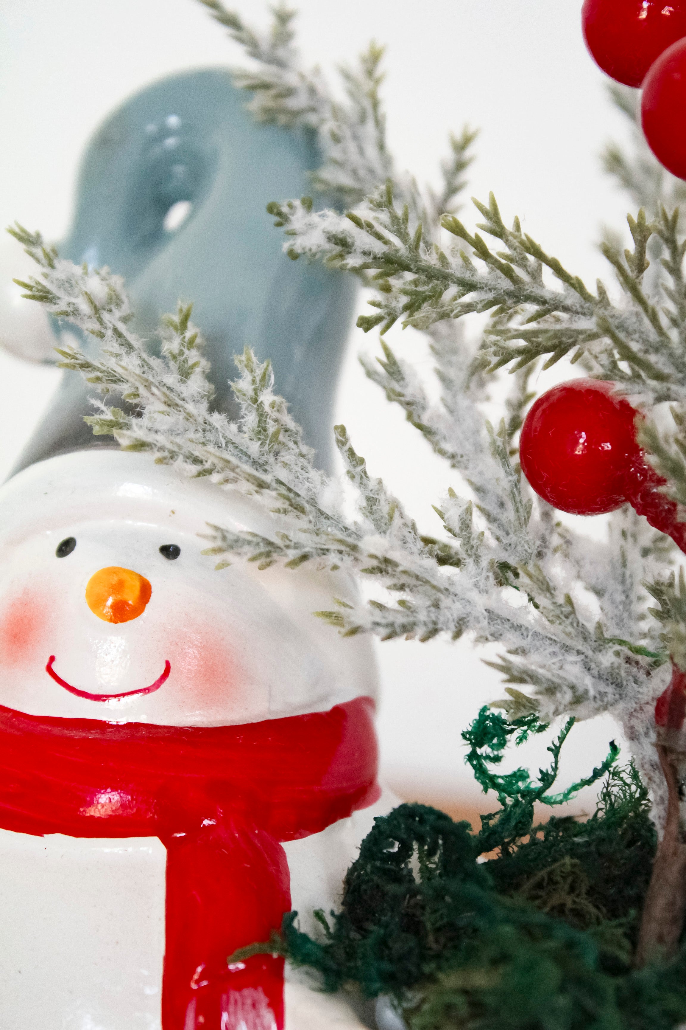 Adorno Muñeco de Nieve con Ramitas