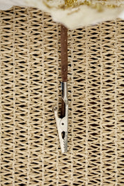 Flor Navidad Blanca con Pinza