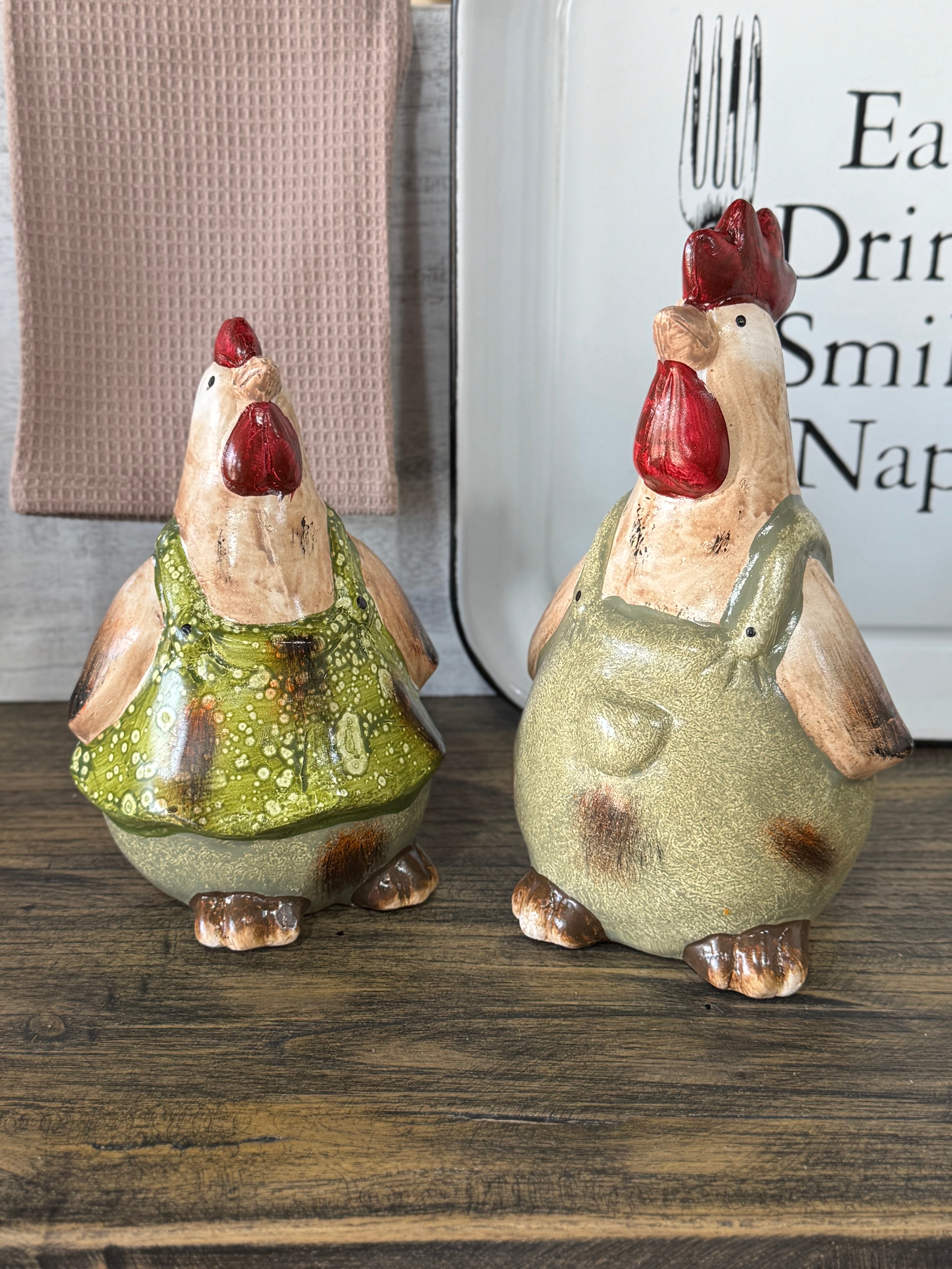 Gallina y Gallo Jardinera