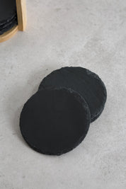 Set Posavasos Piedra Pizarra Negra (x6)